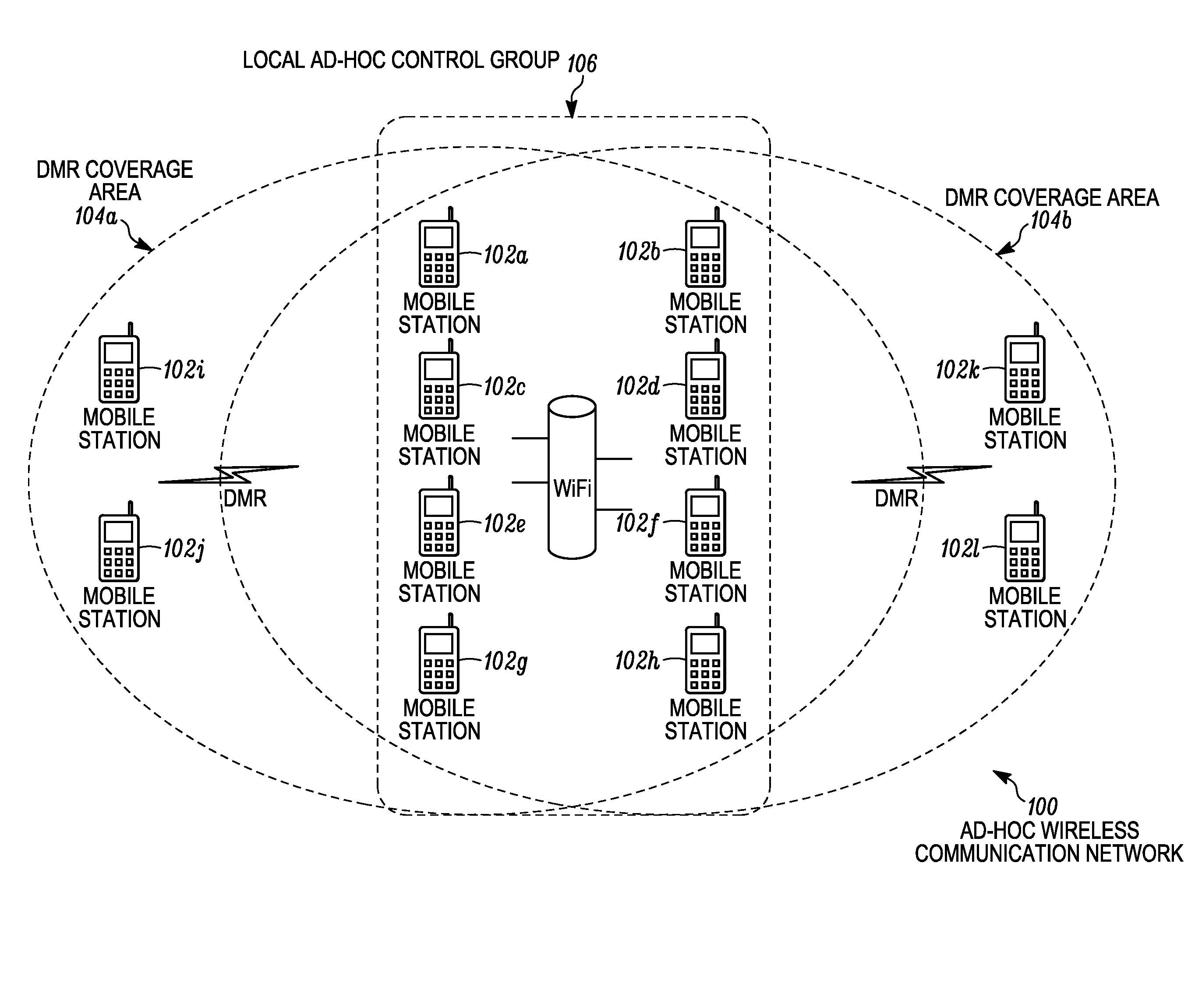 Method and apparatus for managing trunking operatons in an ad-hoc network