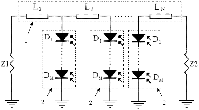 Photovoltaic millimeter wave power synthesis circuit