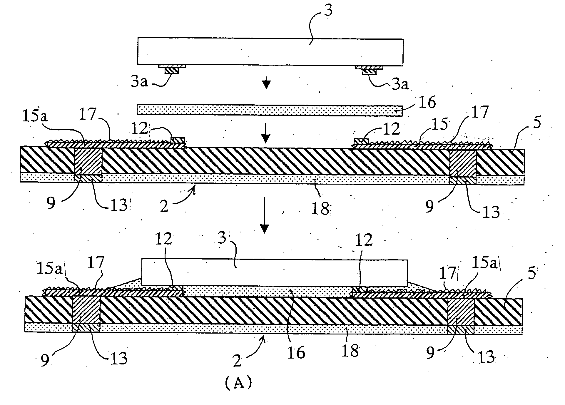 Semiconductor chip mounting wiring board, manufacturing method for same, and semiconductor module