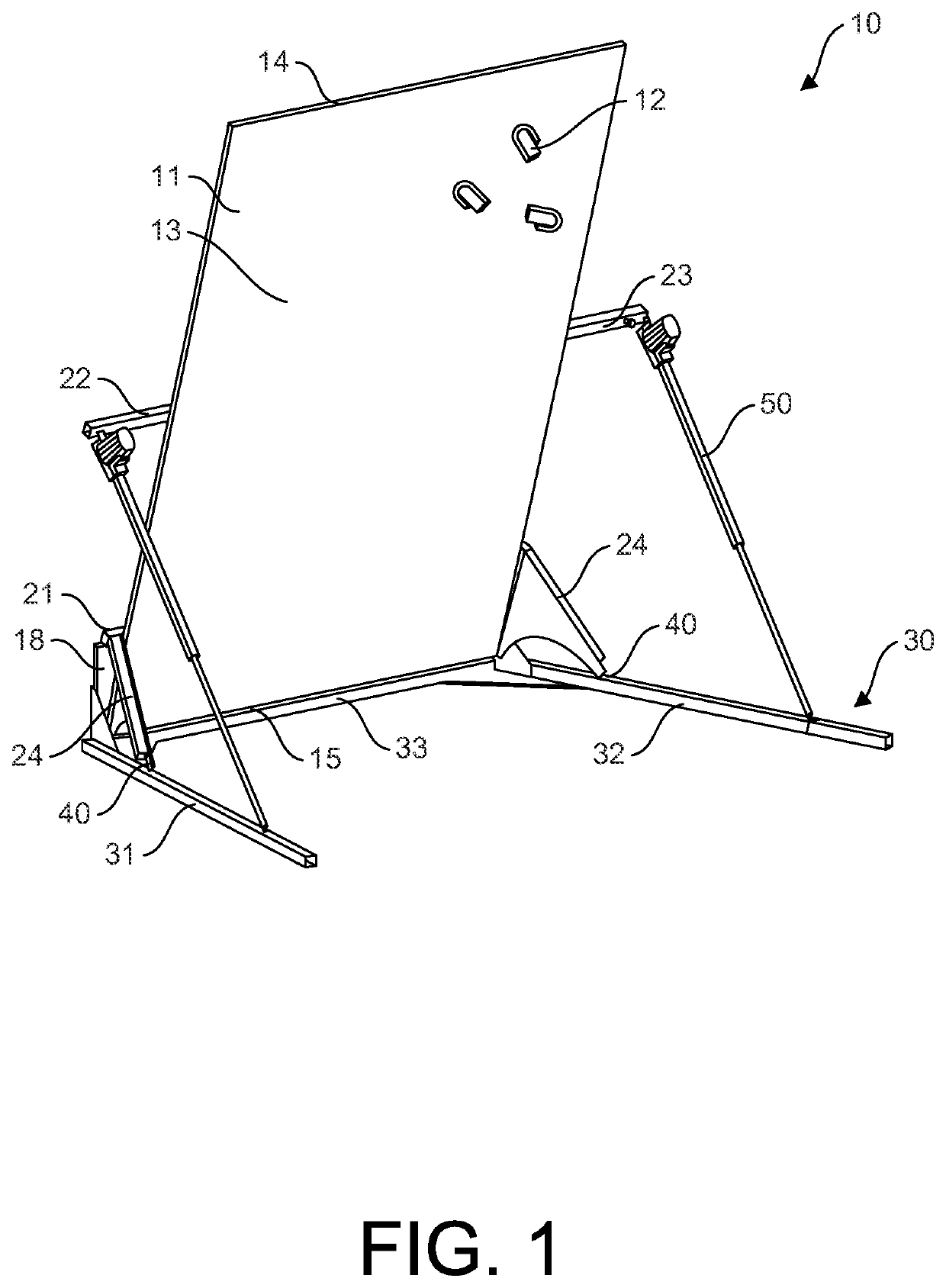 Adjustable-incline climbing wall