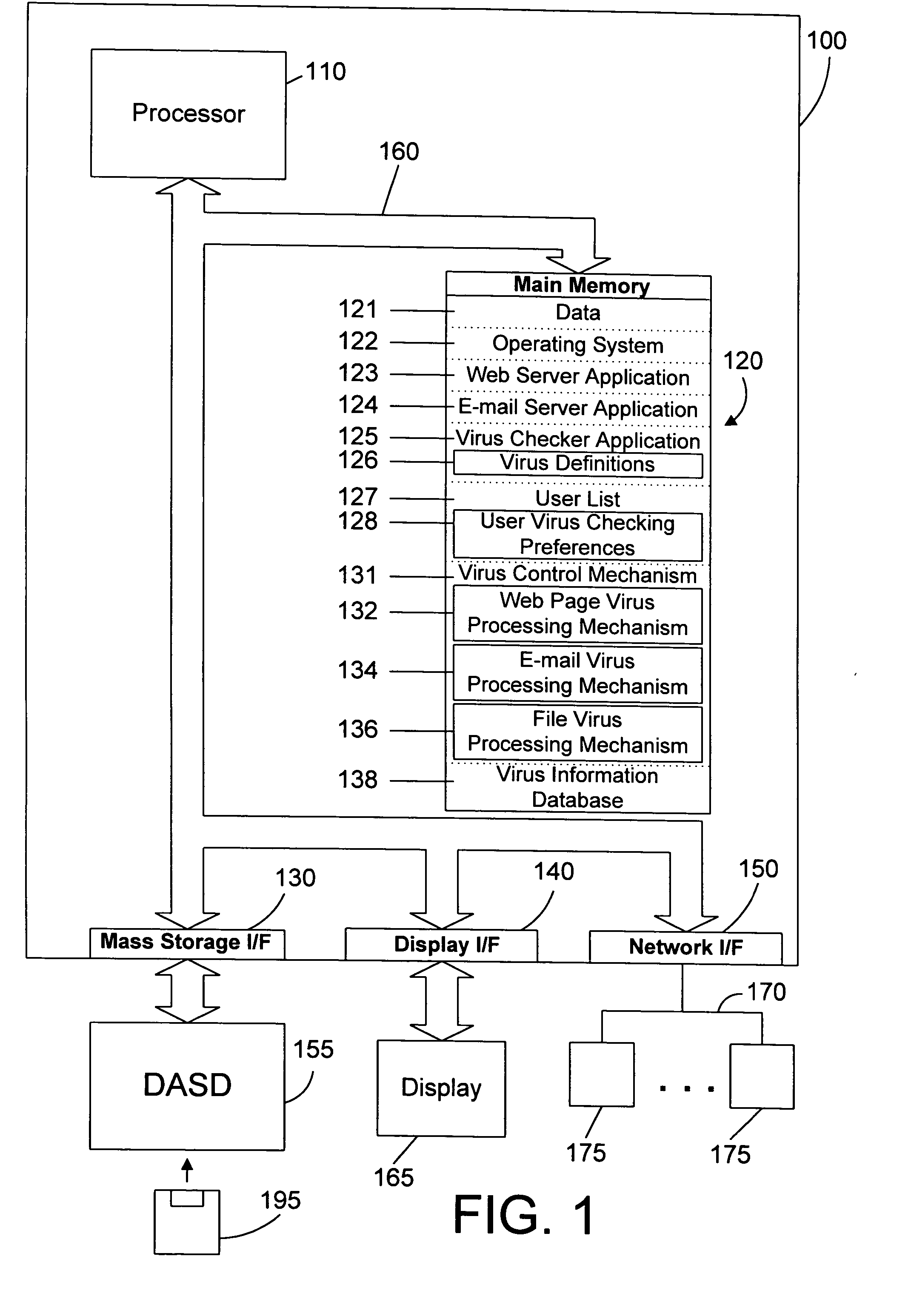 Web server apparatus and method for virus checking