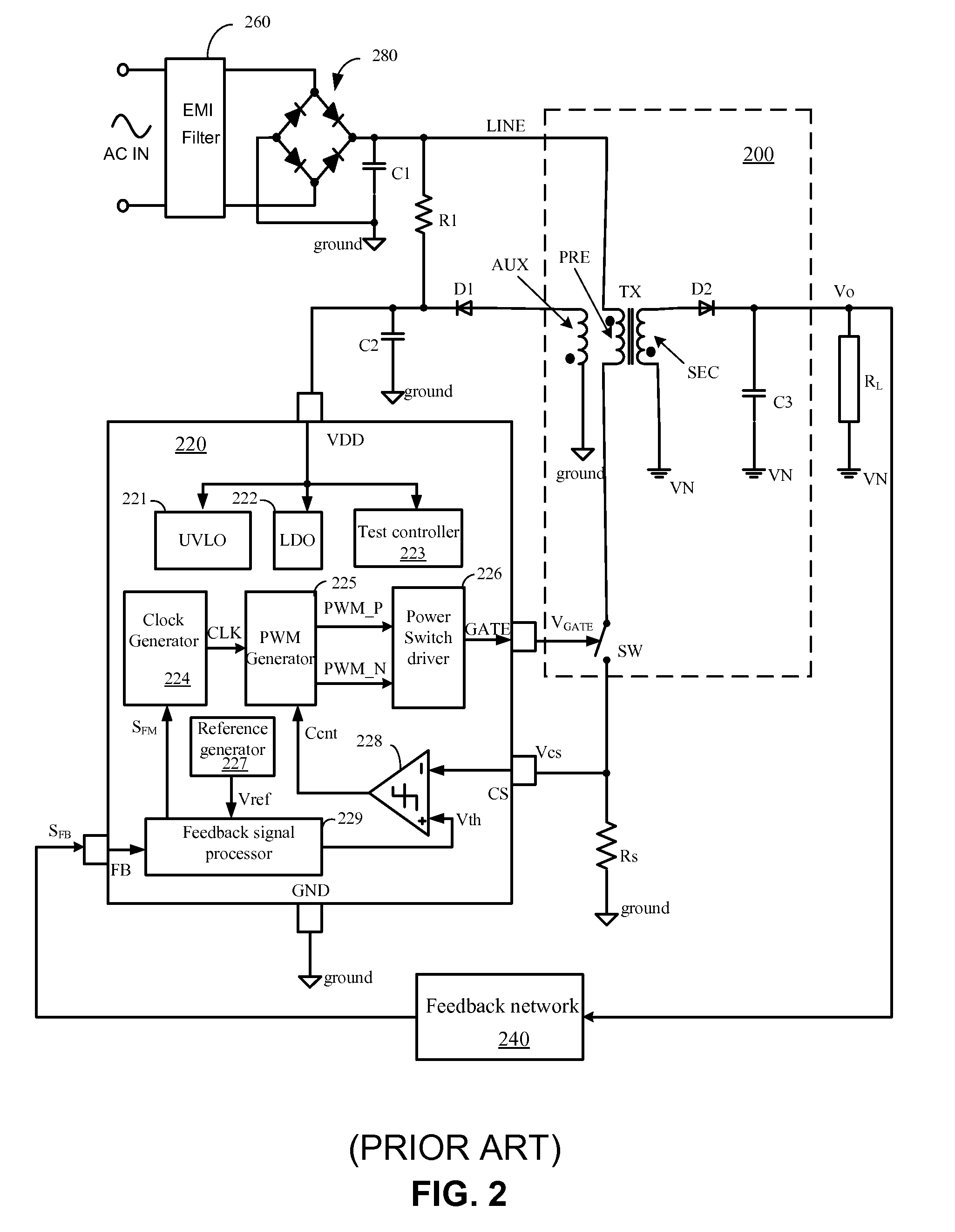 Switching power controller and system