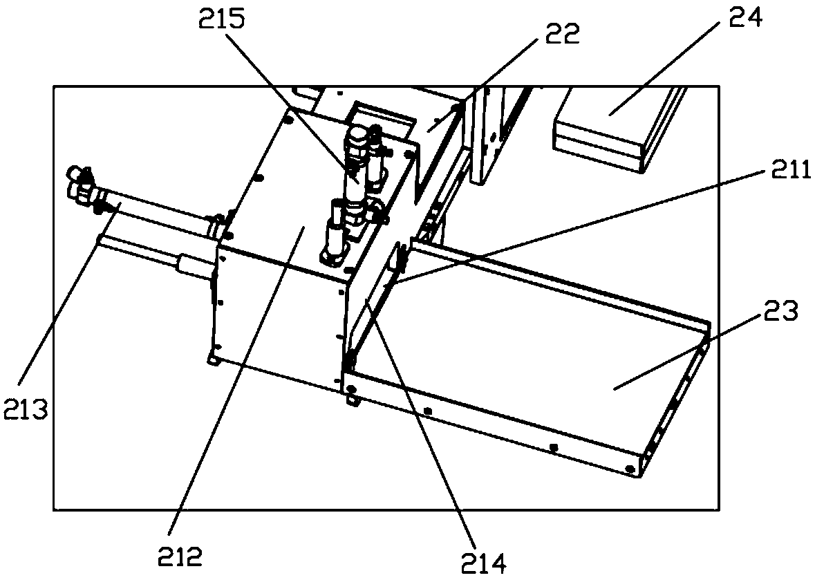 Curved glass forming die outlet cavity sealing and cooling device and curved glass forming machine