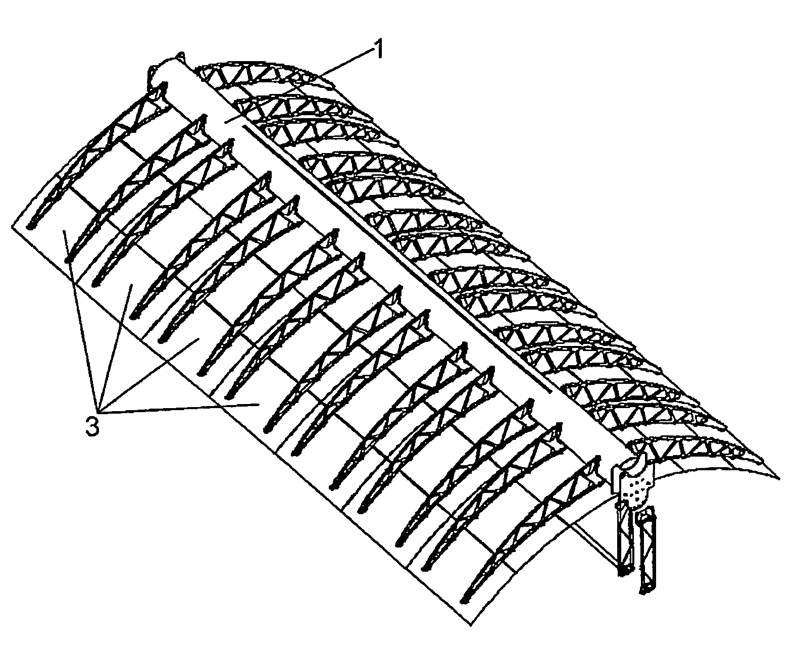 Support arm, cylindrical-parabolic solar collector support and method of producing the arm