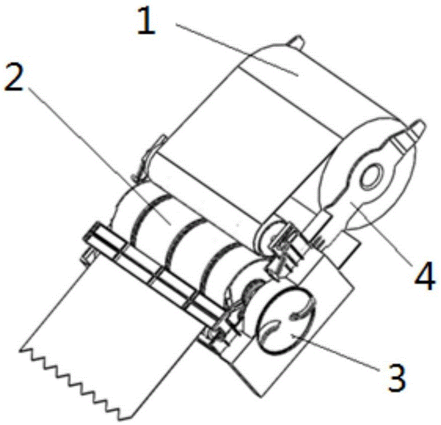 Roll paper extracting device