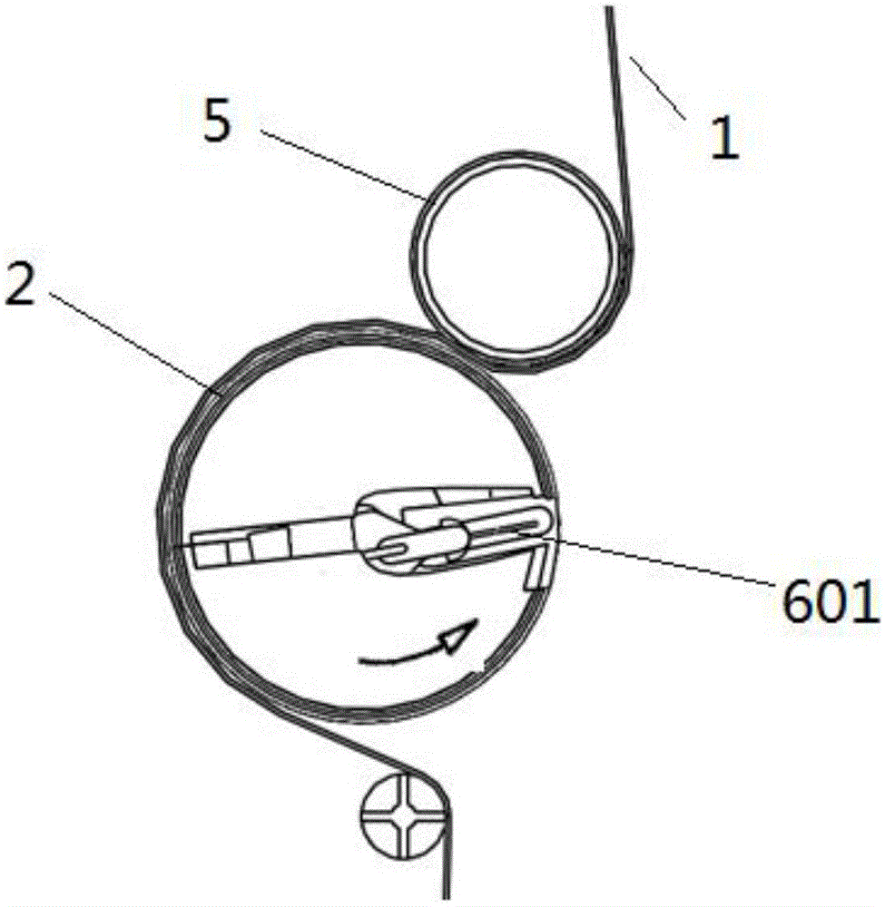 Roll paper extracting device