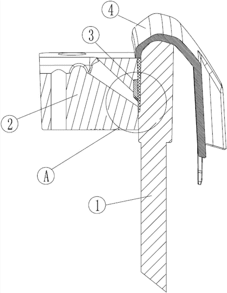 Cutting structure for submarine gate of injection mold