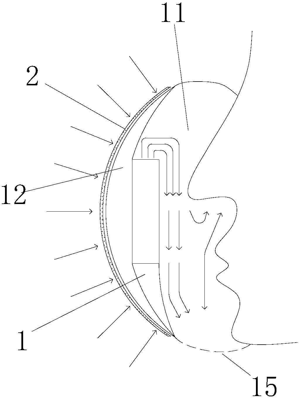 Respirator and active air supplying type breathing protective device with respirator