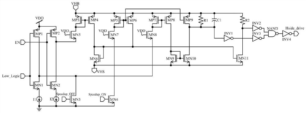 A high-speed and low-power level shift circuit