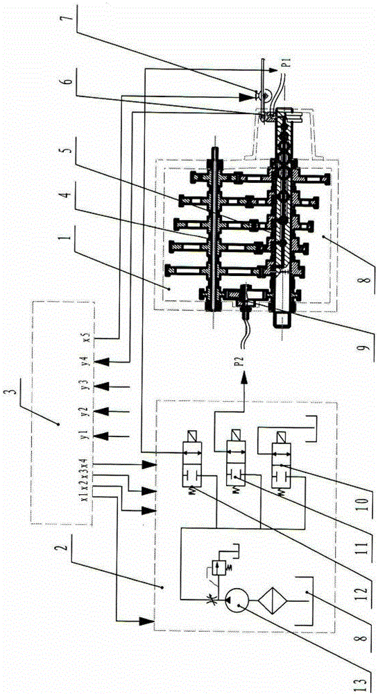 An automatic transmission that transmits power through shafts and plungers