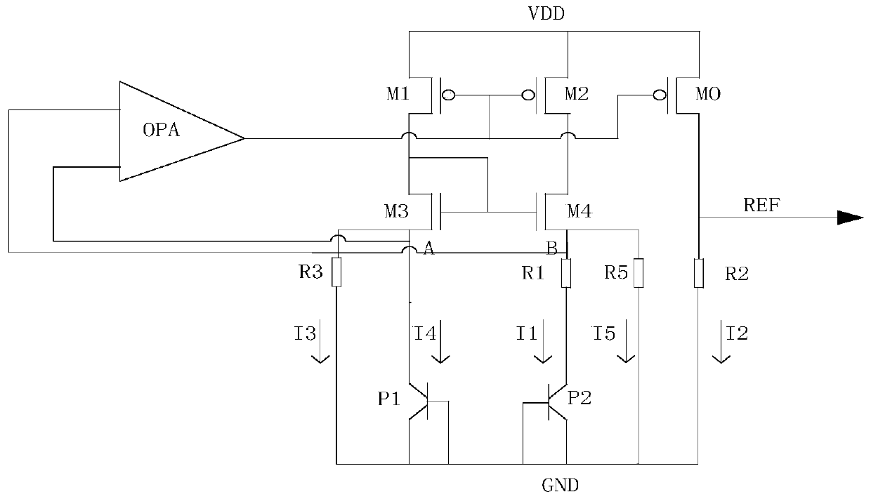 Low-power-consumption band-gap reference circuit