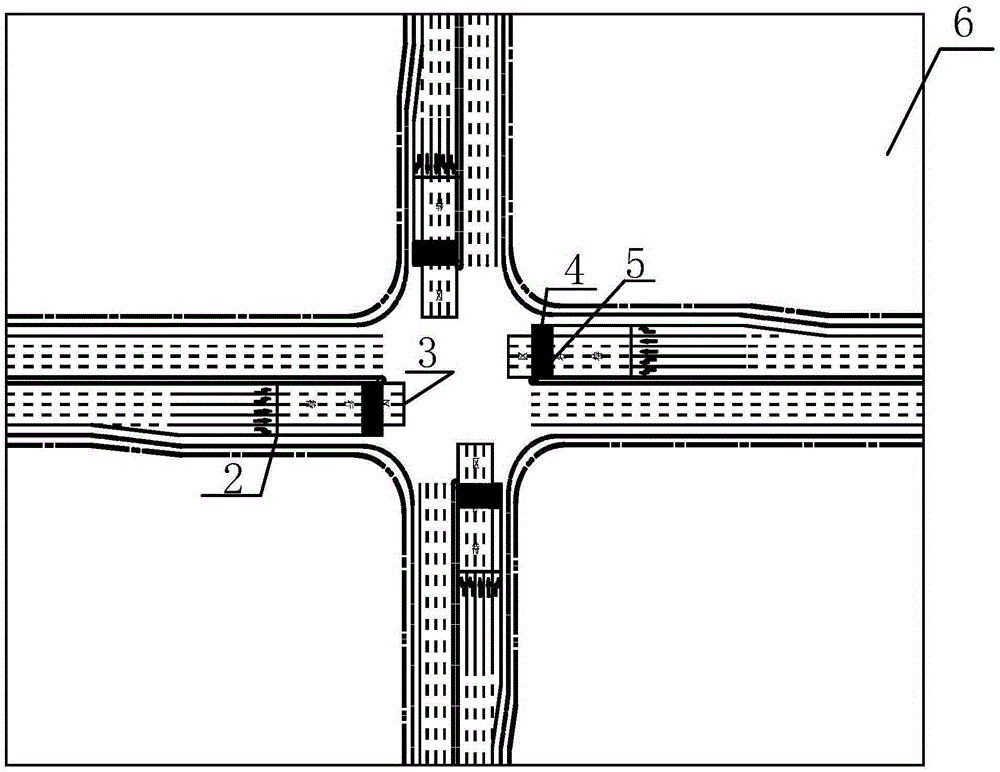 Traffic flow capacity increasing control method for comprehensive waiting area at road intersection