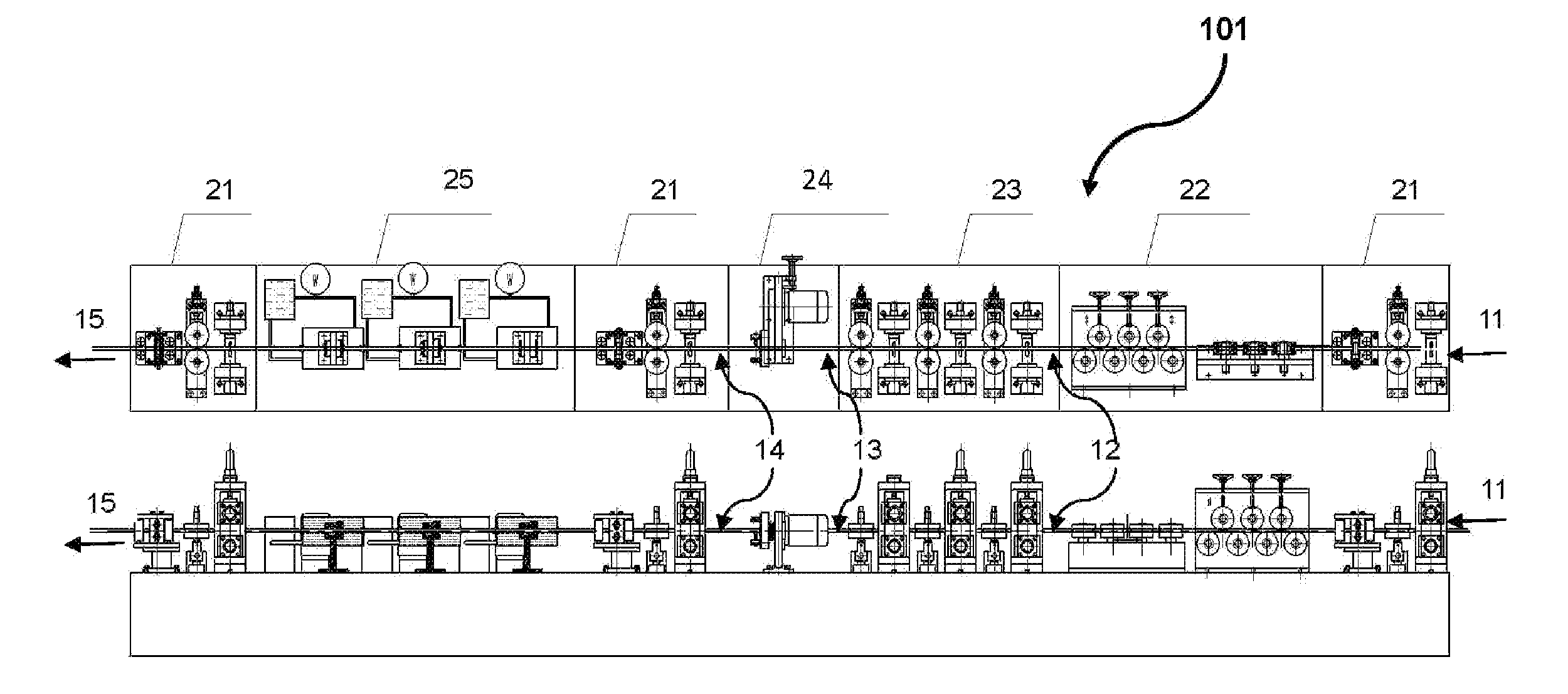 Continuous scraping aluminum rod by molds for precision extrusion