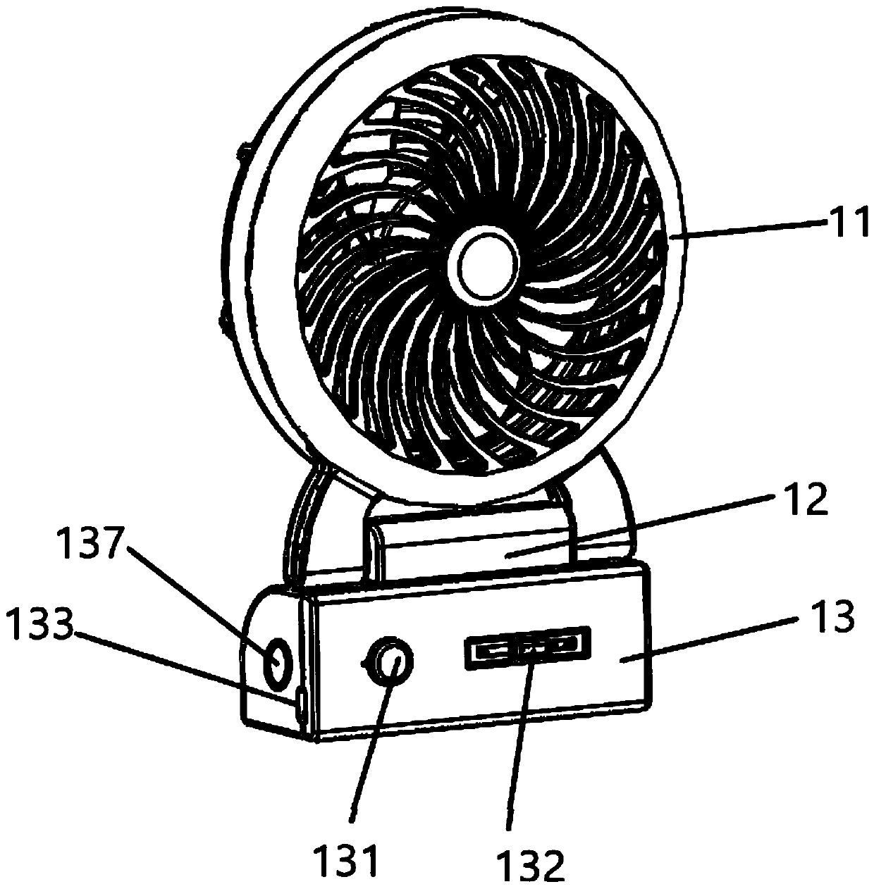 Combined fan device