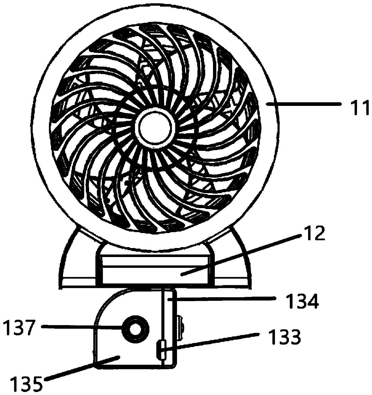 Combined fan device