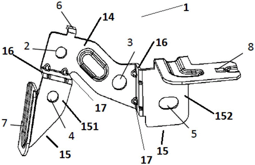 A wire harness fixing bracket