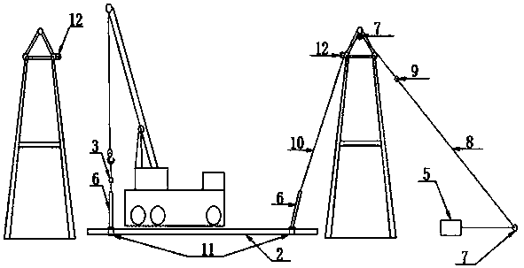 Inclined pulling hanging type tubular busbar hoisting method