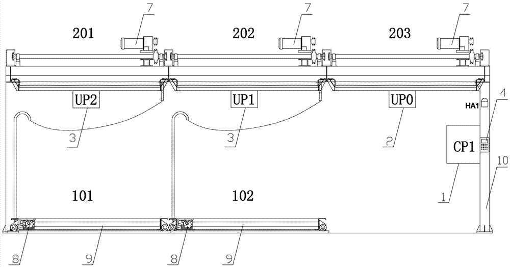 A control system based on two-story lift and traverse parking equipment