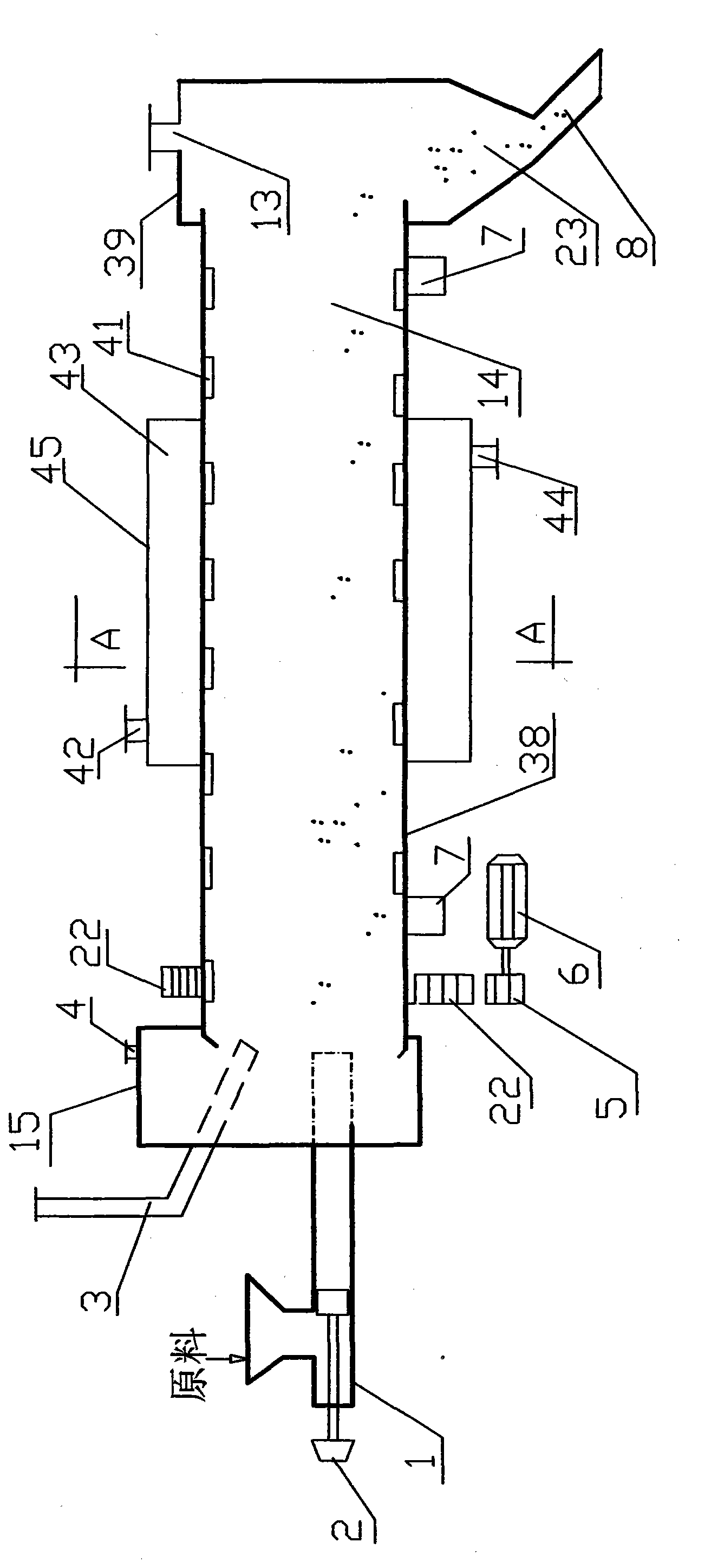 Device for production of fuel oil and fuel gas and/or flue gas power generation through household garbage