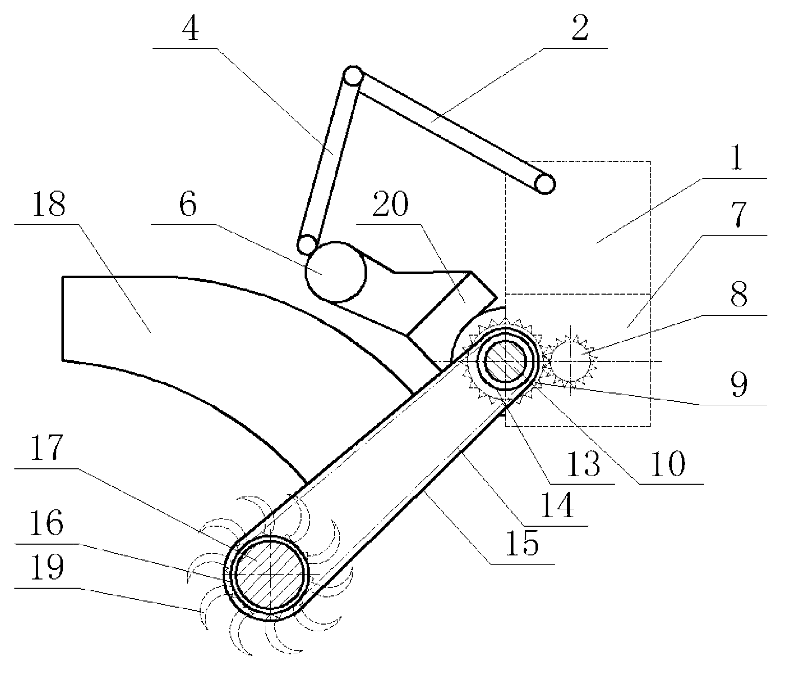 Gear direct connection hydraulic suspension device