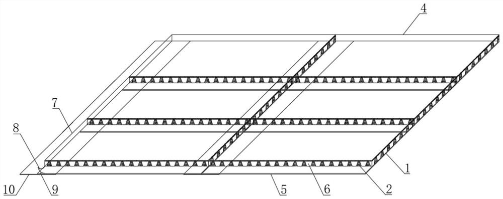 Novel-structure composite waterproof and drainage special-shaped sheet for planted roof and construction process thereof