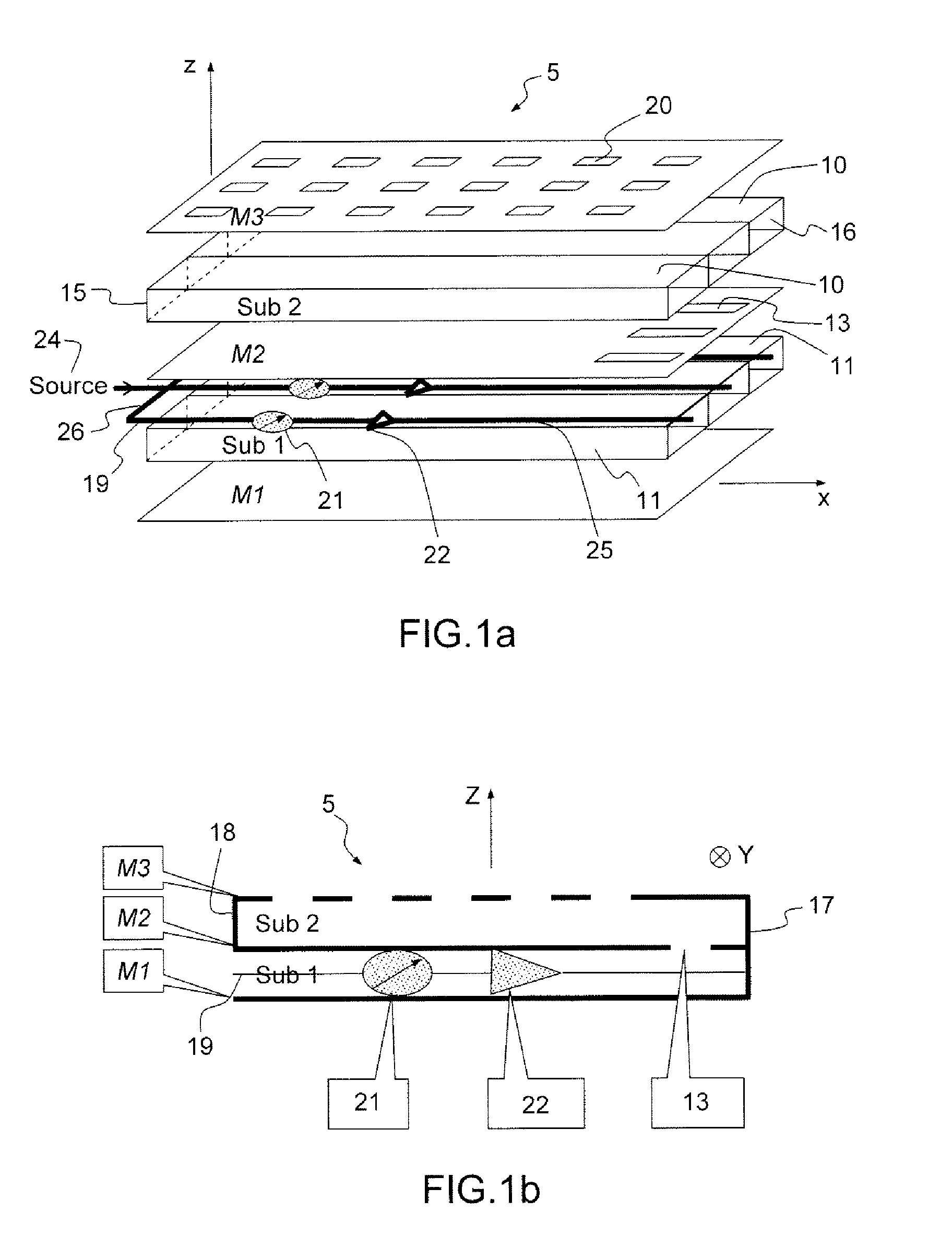 Flat scanning antenna for a terestrial mobile application, vehicle having such an antenna, and satellite telecommunication system comprising such a vehicle