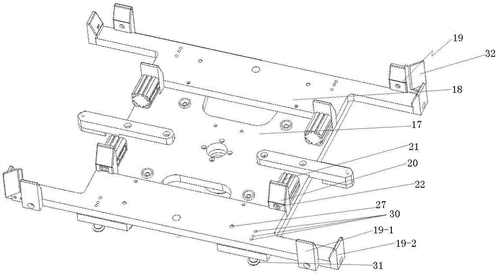 Rear box board riveting device of dishwasher box