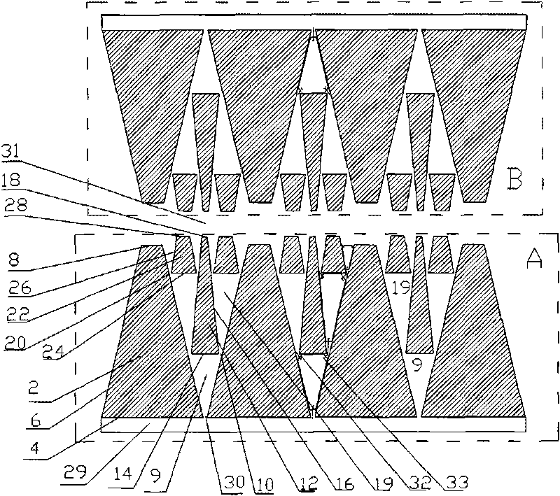 Multistage tunnel type paramagnetic separation oxygen enrichment device
