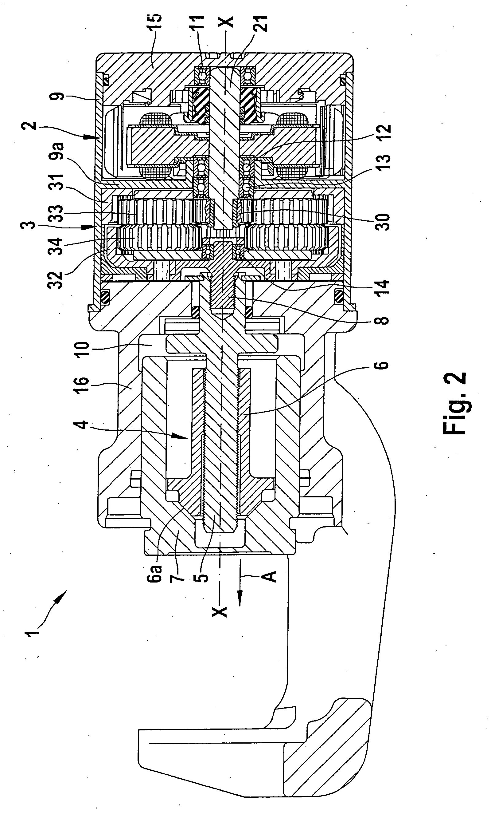 Combined service and parking brake apparatus and method for executing an emergency braking action
