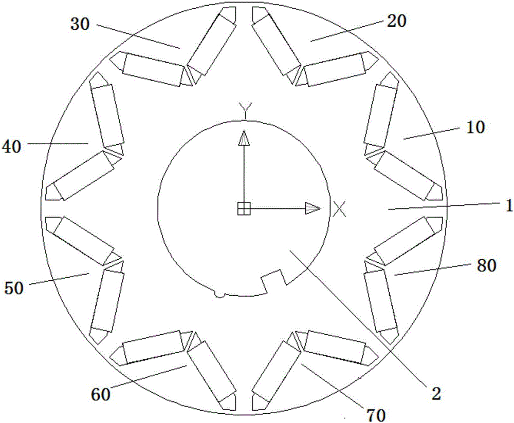 Built-in permanent-magnet synchronous motor