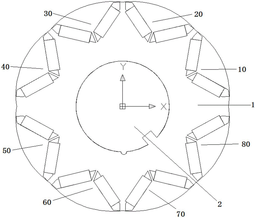 Built-in permanent-magnet synchronous motor