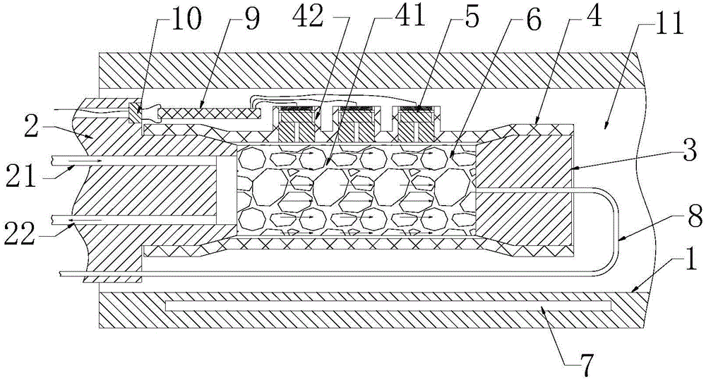 Monitoring device for formation fluid pressure of core sample