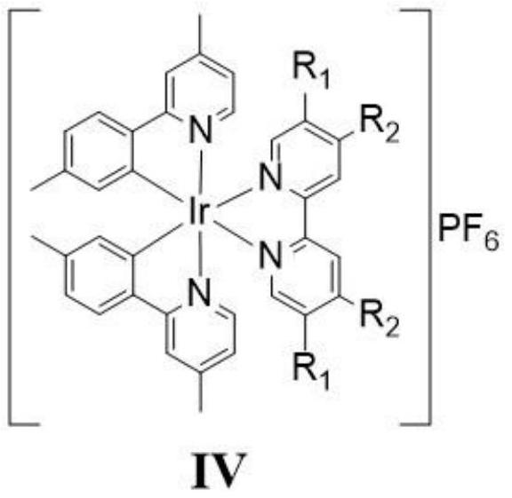 Iridium complex with photocatalytic performance as well as preparation method and application thereof