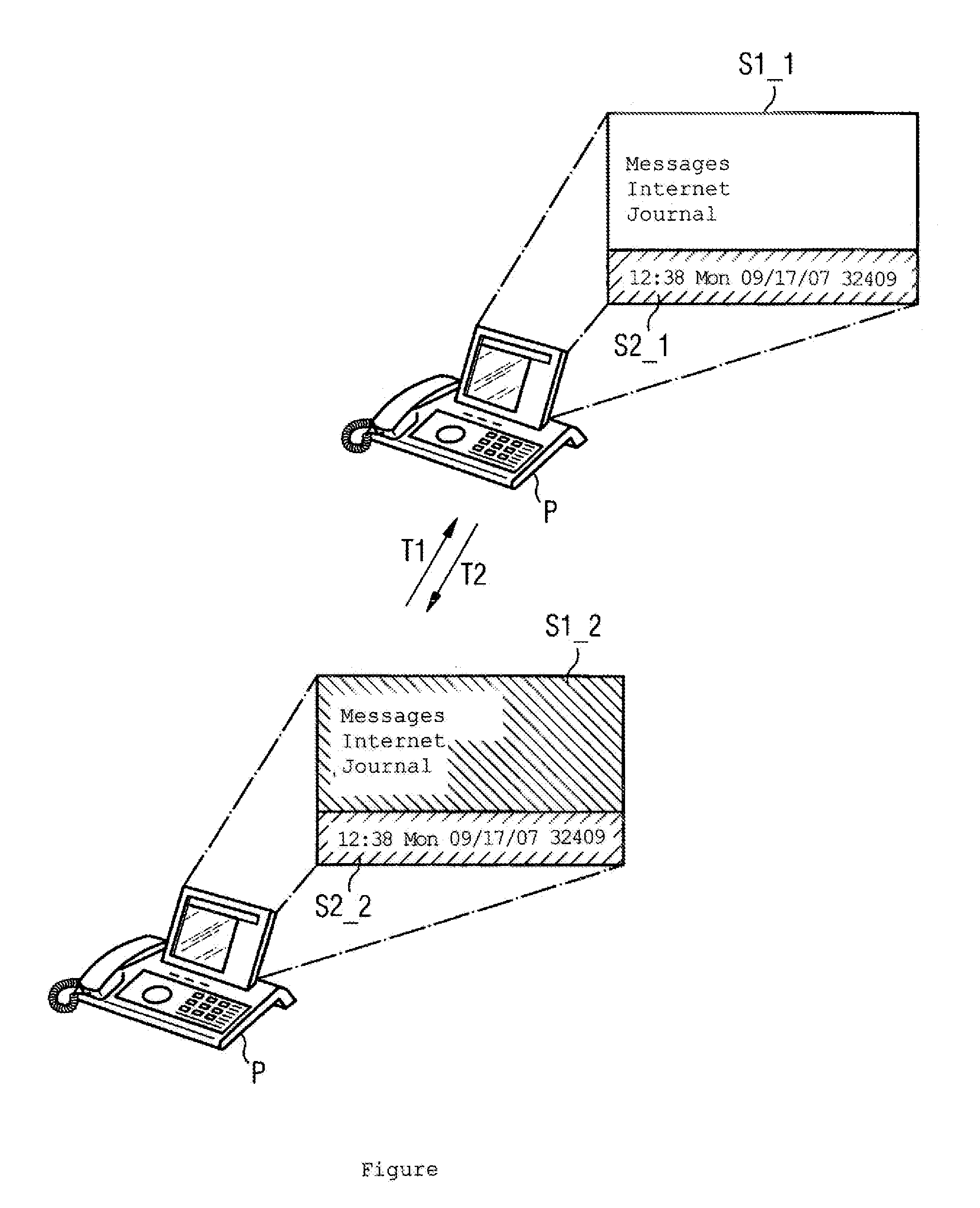 Method and arrangement for the imaging representation of information, particularly for use with communication terminals