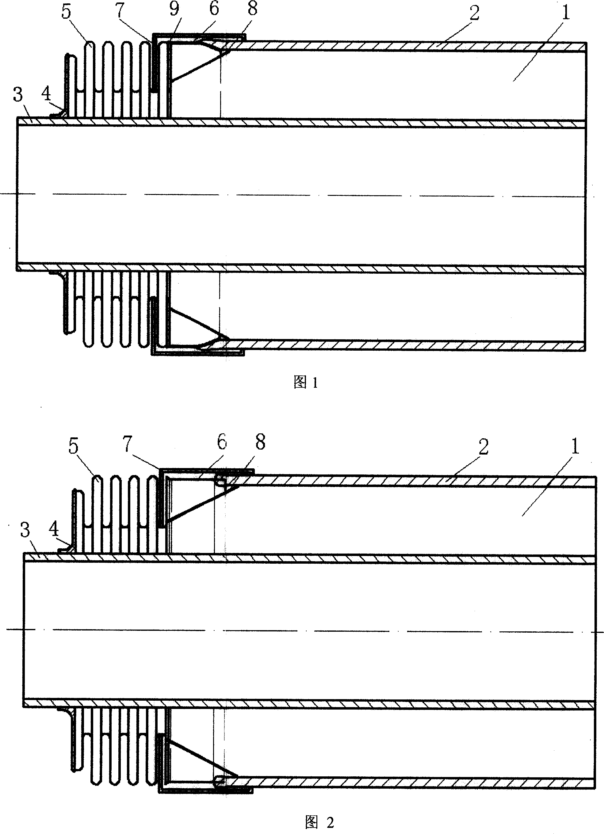 High-temperature solar thermal-collecting tube and manufacturing process thereof