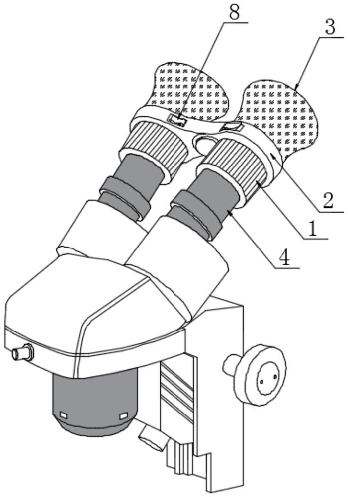 A light-shielding frame for observing pathological slices under a microscope