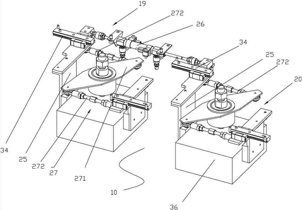 Conveying line for alternately conveying workpieces