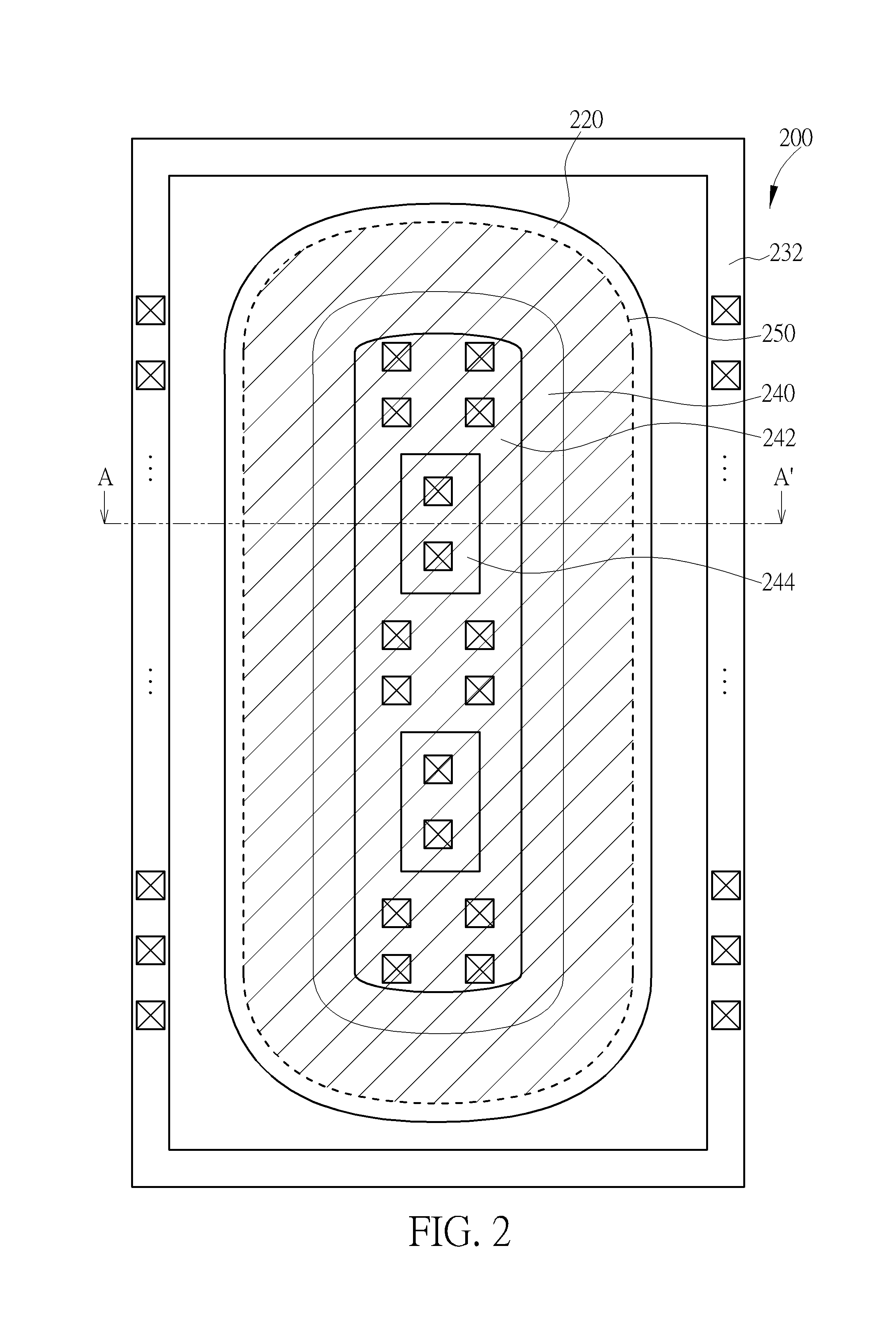Lateral double-diffused metal-oxide-semiconudctor transistor device and layout pattern for ldmos transistor device