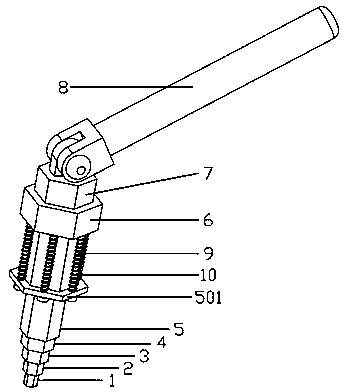 An inner hexagon telescopic adjustable wrench