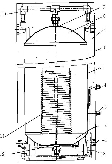 Single-end assembled heat-pump water heater water tank