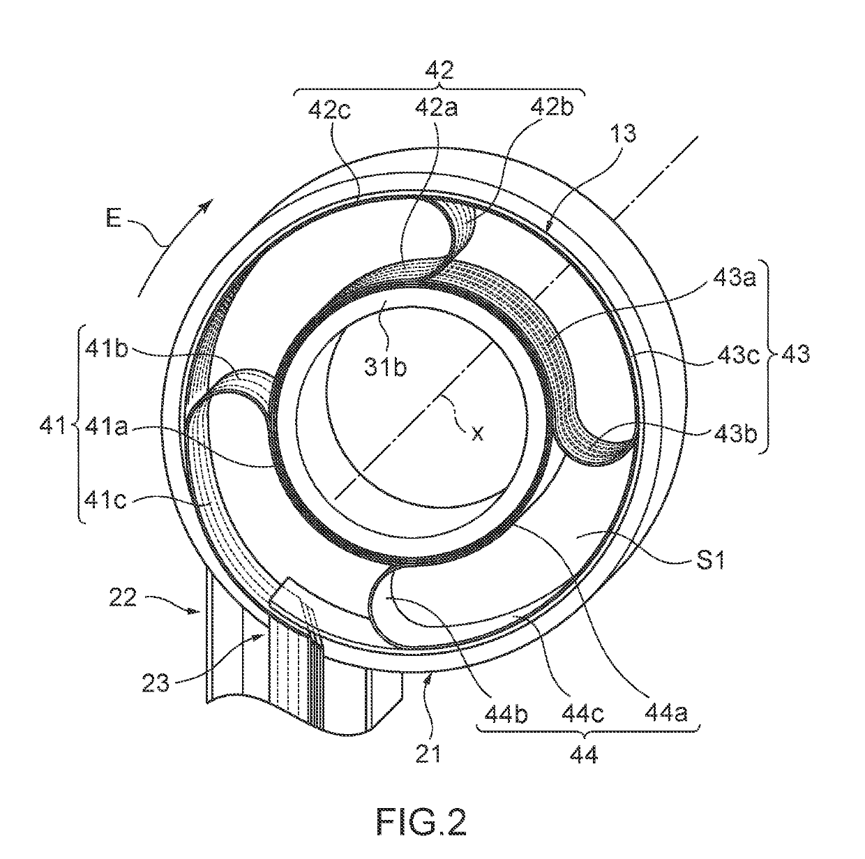 Connection structure body and rotary connector apparatus provided with connection structure body