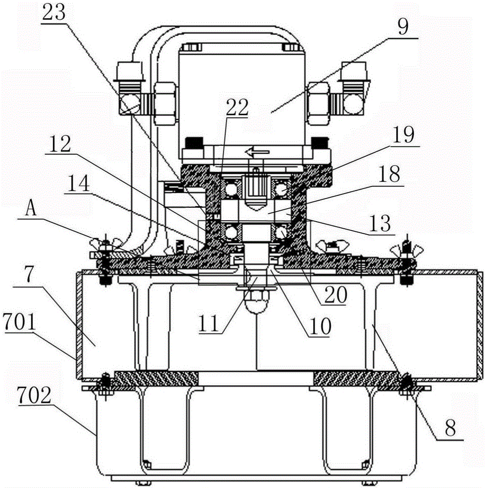 Inclined shaft heading machine shield body internal pumping device and drainage system