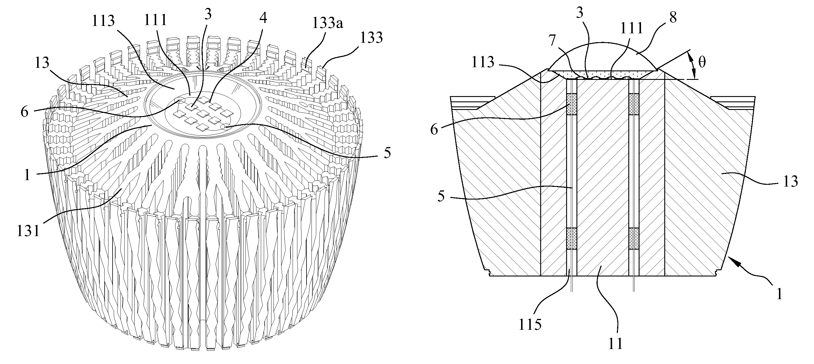 Integrally formed multi-layer light-emitting device