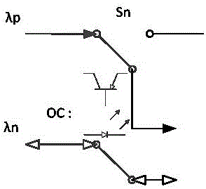 Optical fiber energy supply method and device for underground pipeline detection nodes based on cwdm