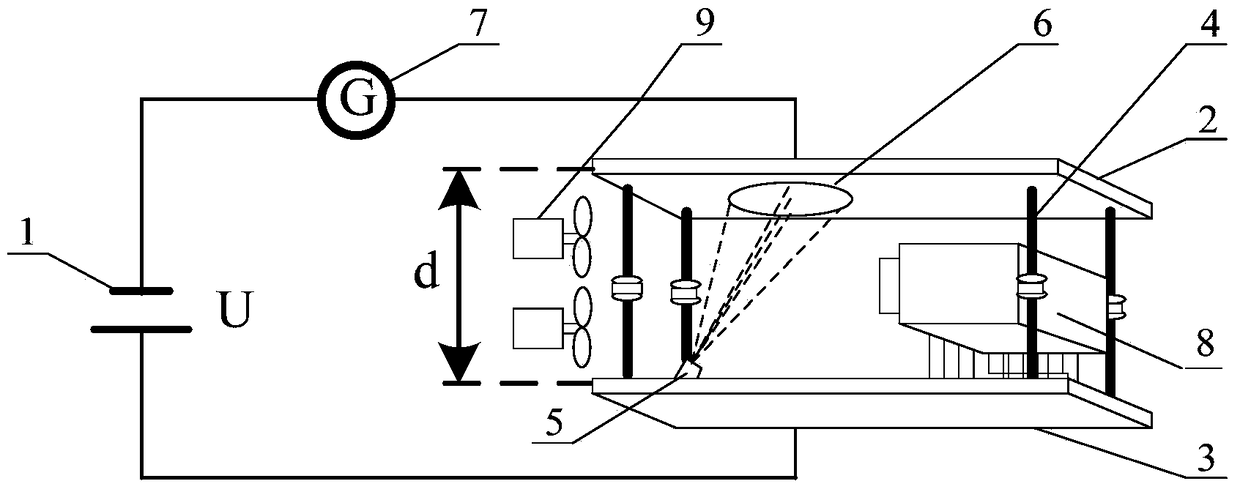 Calibration device for space charge density measuring equipment