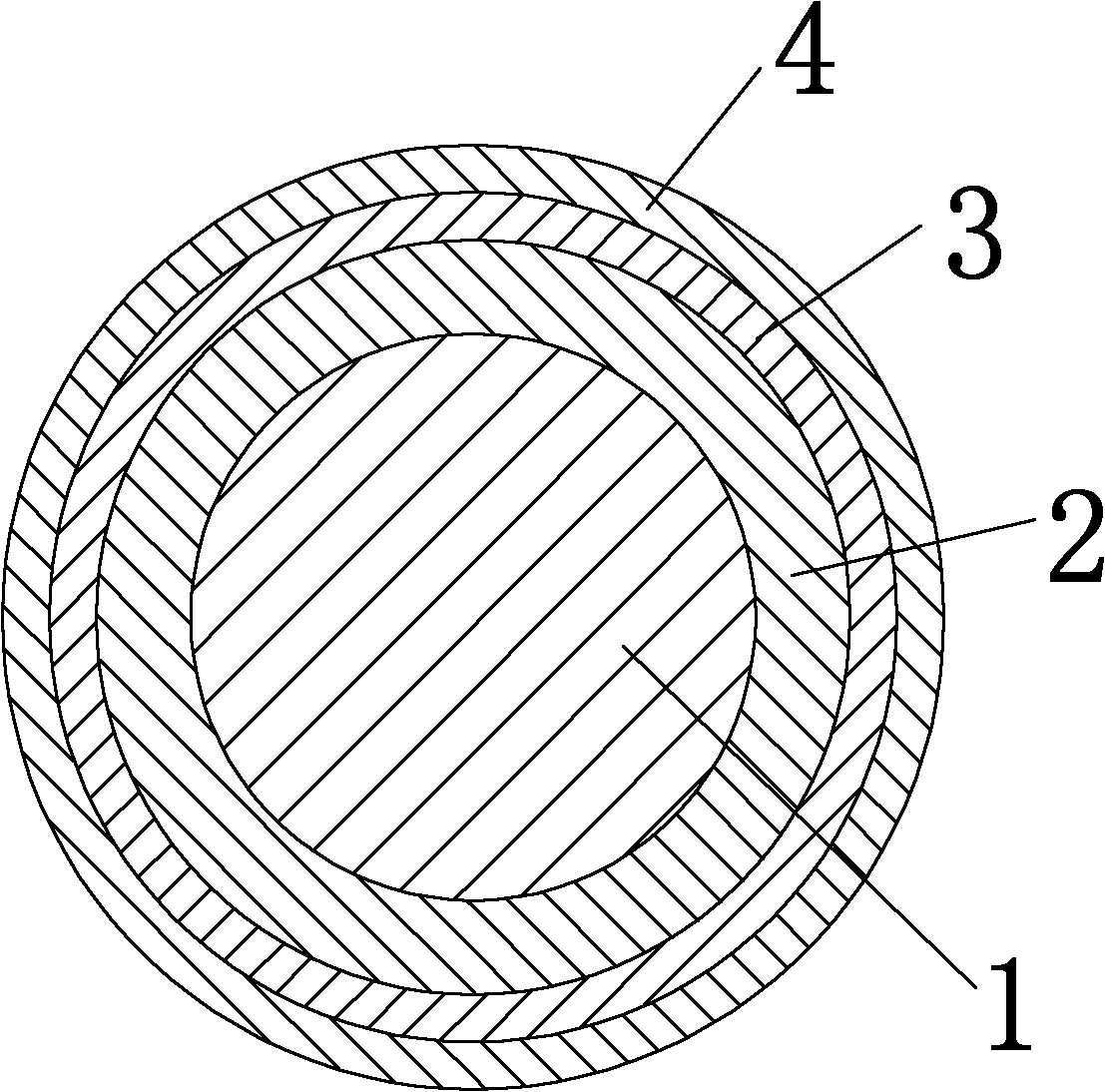 High-temperature-classification three-coating enameled round aluminum wire