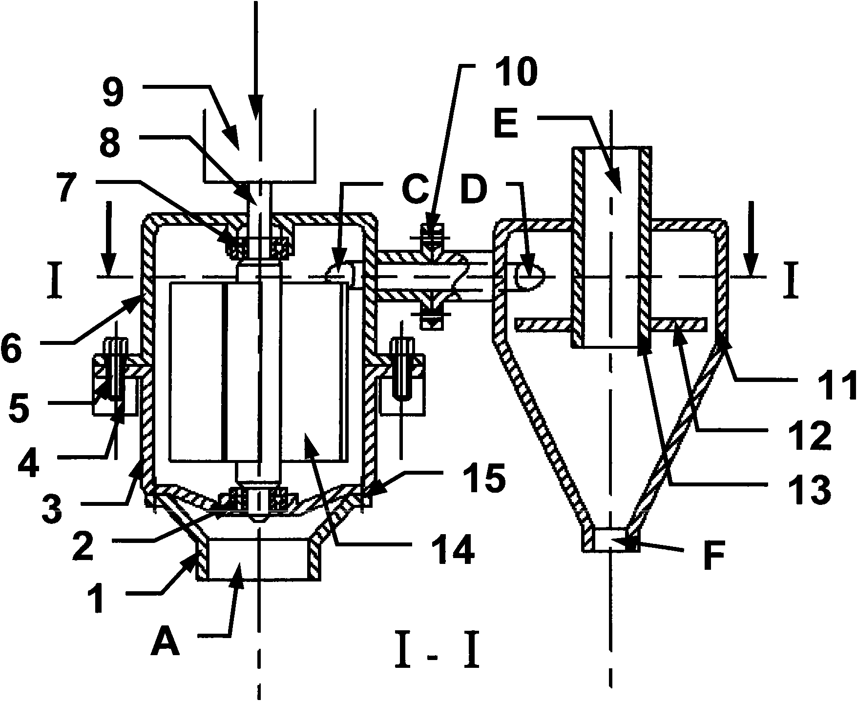 Composite oil gas separation method and composite oil gas separator