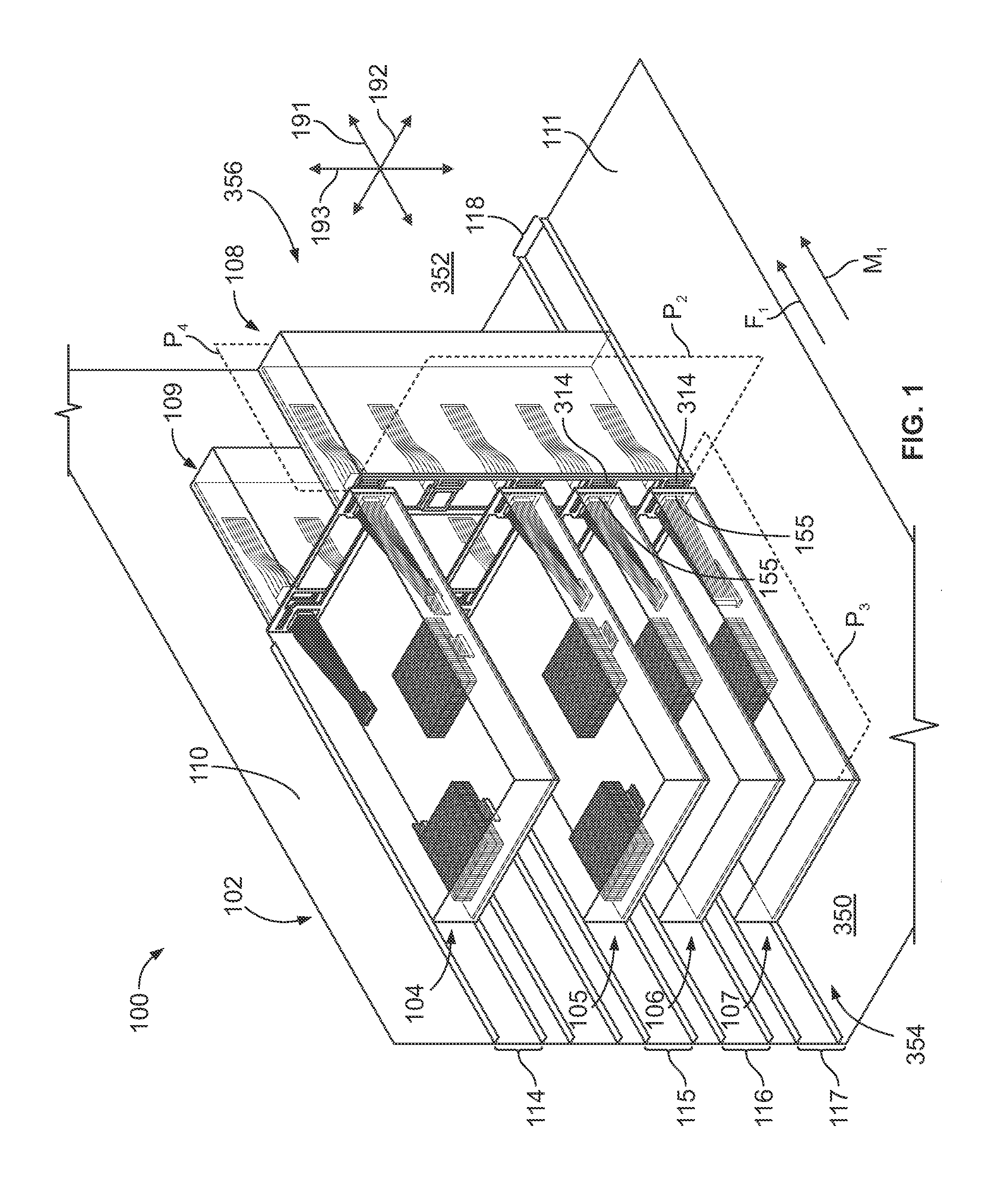 Communication modules having connectors on a leading end and systems including the same