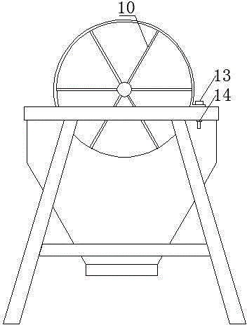Two-stage rotary screen with protection shield and firm support bracket