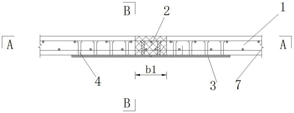 Cast-in-place joint structure of UHPC beam plate with embedded reinforcing steel components and construction method thereof